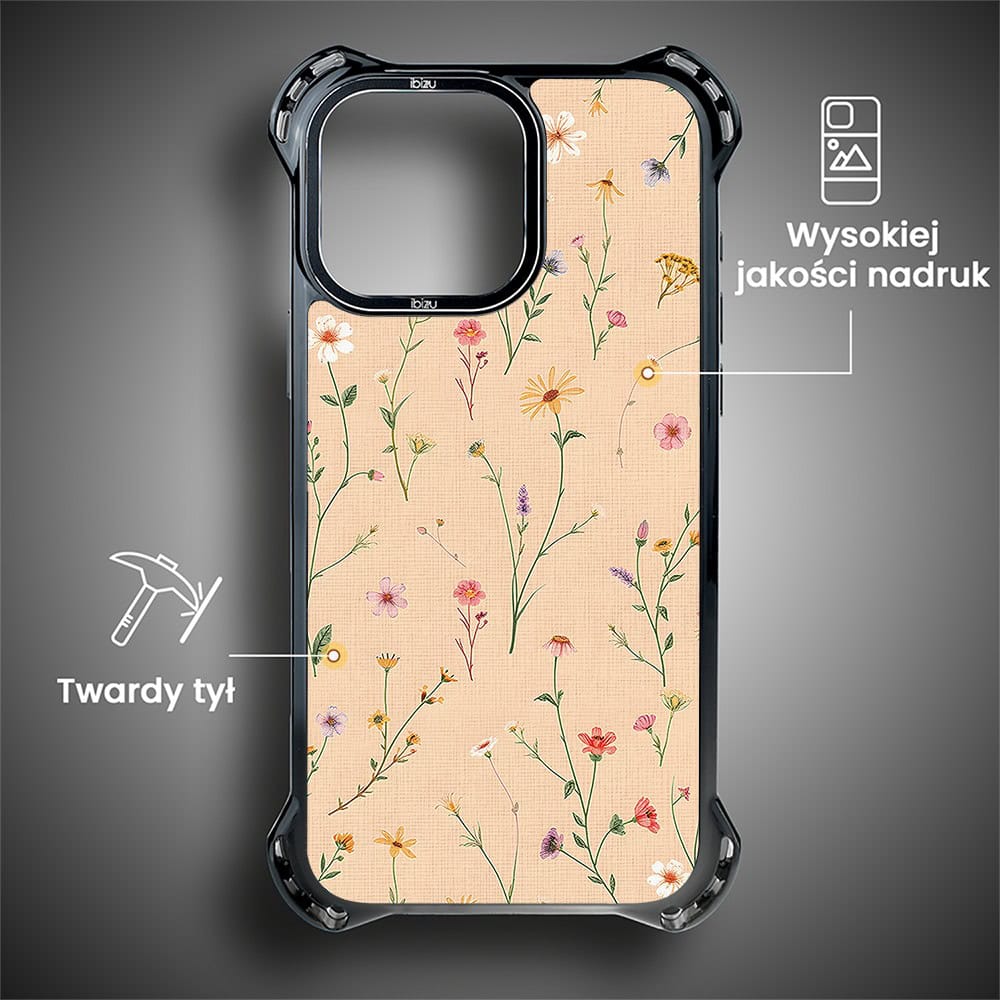 Etui do iPhone 14 Pro, Ibizu DropGuard Ultra z MagSafe, Pastel Bloom, Koralowa łąka