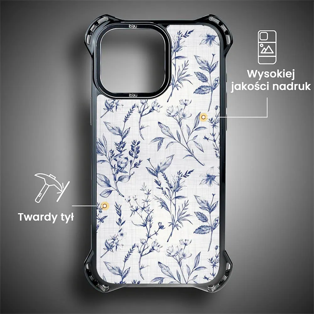 Etui do iPhone 14 Pro, Ibizu DropGuard Ultra z MagSafe, Pastel Bloom, Lazurowe szepty