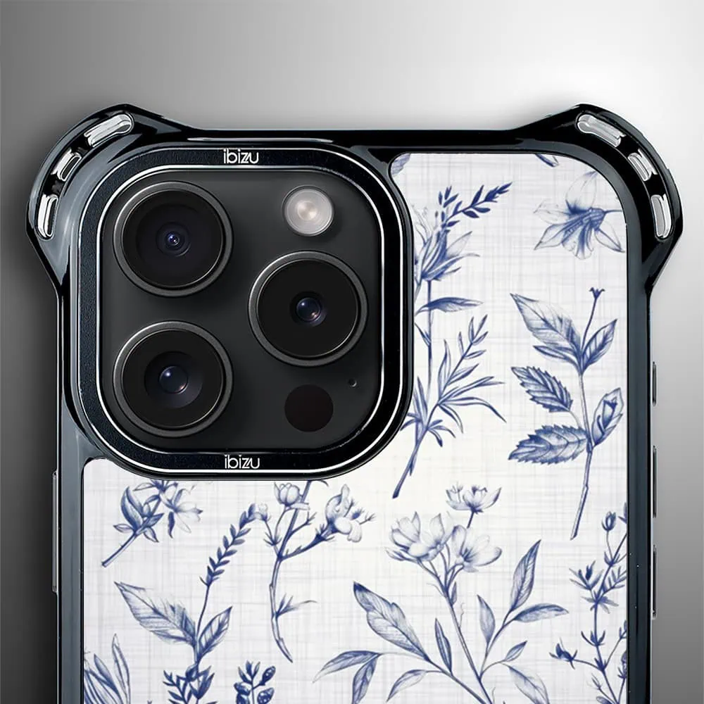 Etui do iPhone 14 Pro, Ibizu DropGuard Ultra z MagSafe, Pastel Bloom, Lazurowe szepty