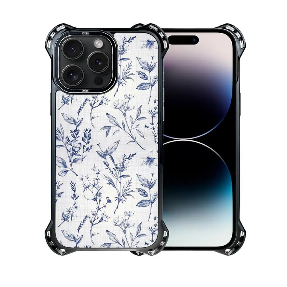 Etui do iPhone 14 Pro, Ibizu DropGuard Ultra z MagSafe, Pastel Bloom, Lazurowe szepty