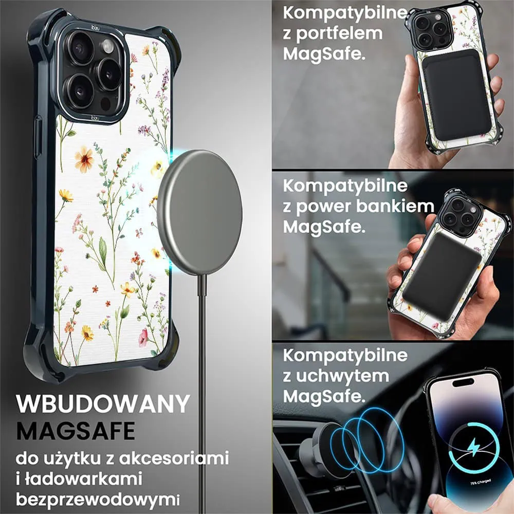 Etui do iPhone 14 Pro Max, Ibizu DropGuard Ultra z MagSafe, Pastel Bloom, Letni bukiet