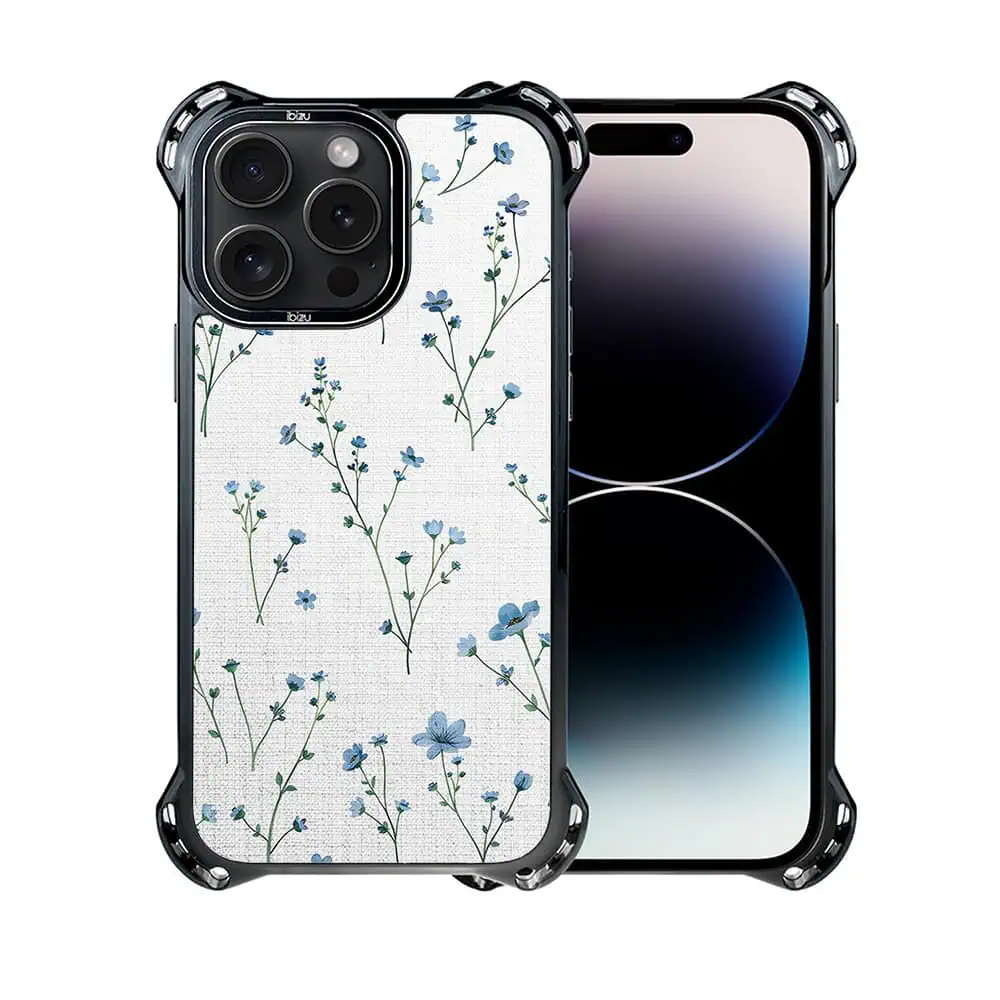 Etui do iPhone 14 Pro, Ibizu DropGuard Ultra z MagSafe, Pastel Bloom, Niebieski sen