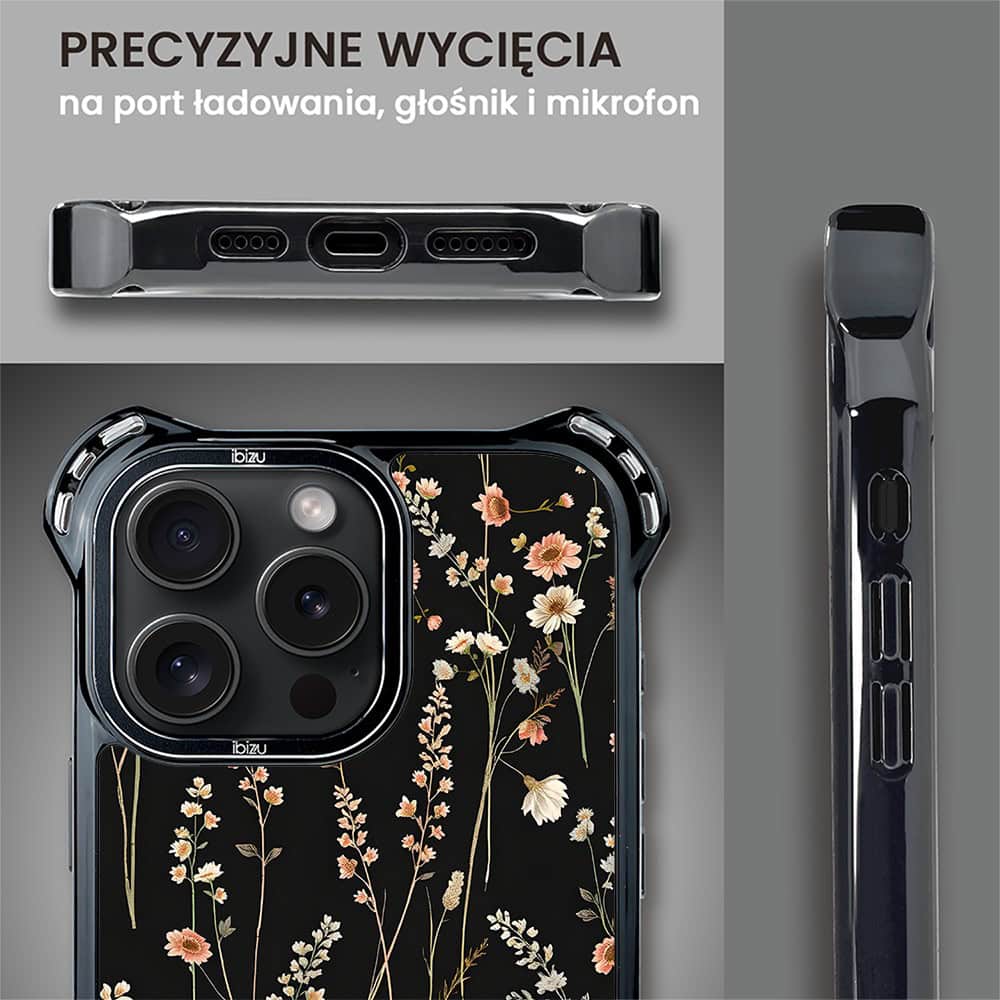 Etui do iPhone 14 Pro, Ibizu DropGuard Ultra z MagSafe, Pastel Bloom, Północny ogród