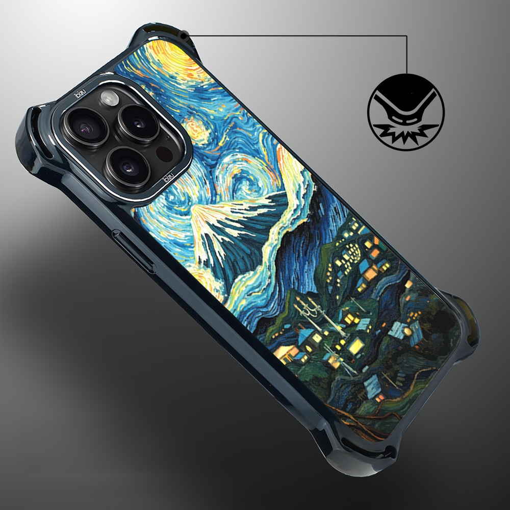 Etui do iPhone 14 Pro Max, Ibizu DropGuard Ultra z MagSafe, Van Gogh, gwieździsta noc