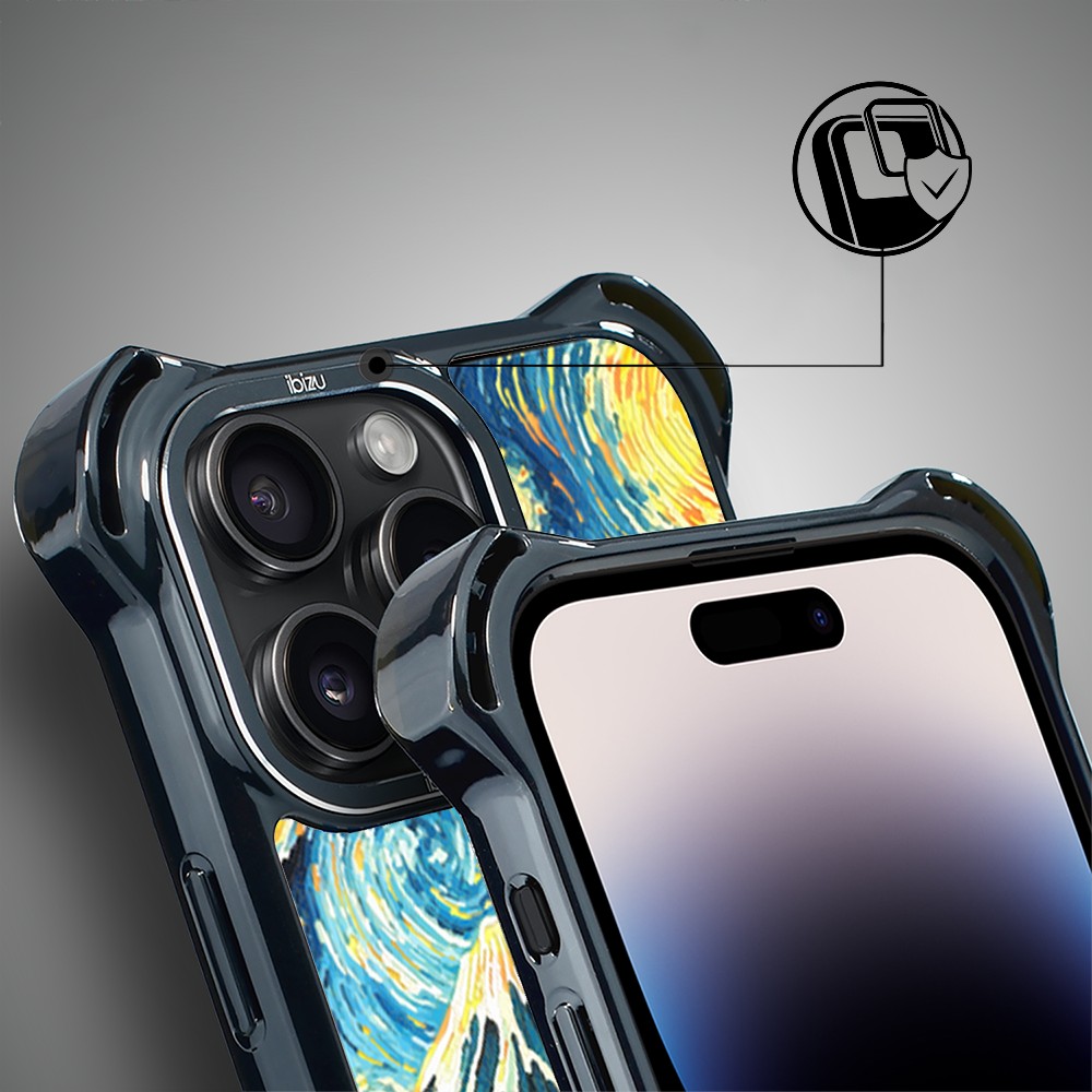 Etui do iPhone 14 Pro Max, Ibizu DropGuard Ultra z MagSafe, Van Gogh, gwieździsta noc