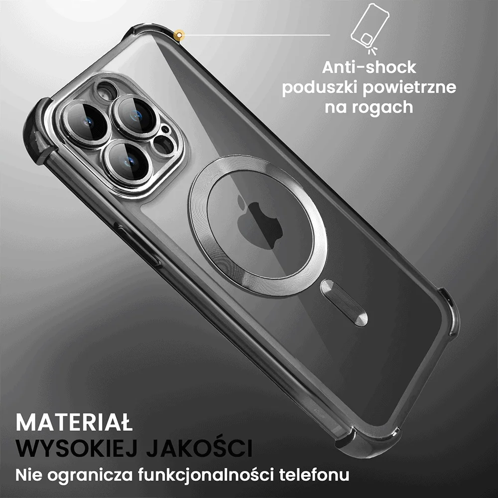 Etui do iPhone 14 Pro MagSafe Luxury Anti-Shock Lens Protect, czarne