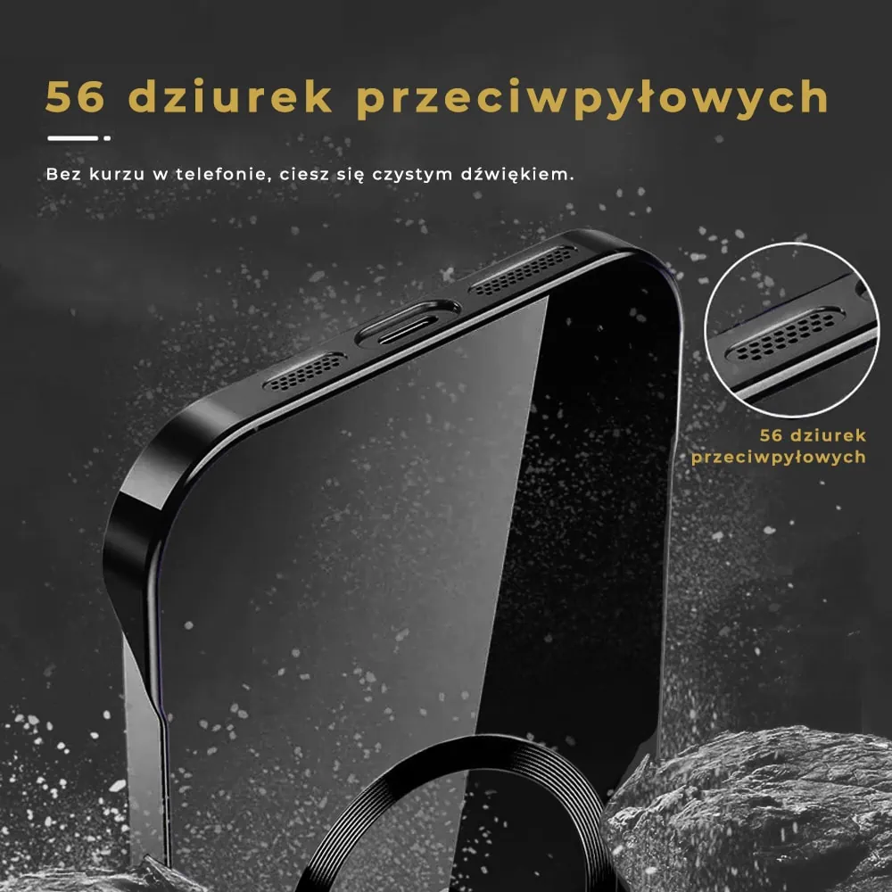 Etui do iPhone 14 Pro MagSafe Luxury Protect Lite przeźroczyste, hybrydowa ochrona kamery, czarne