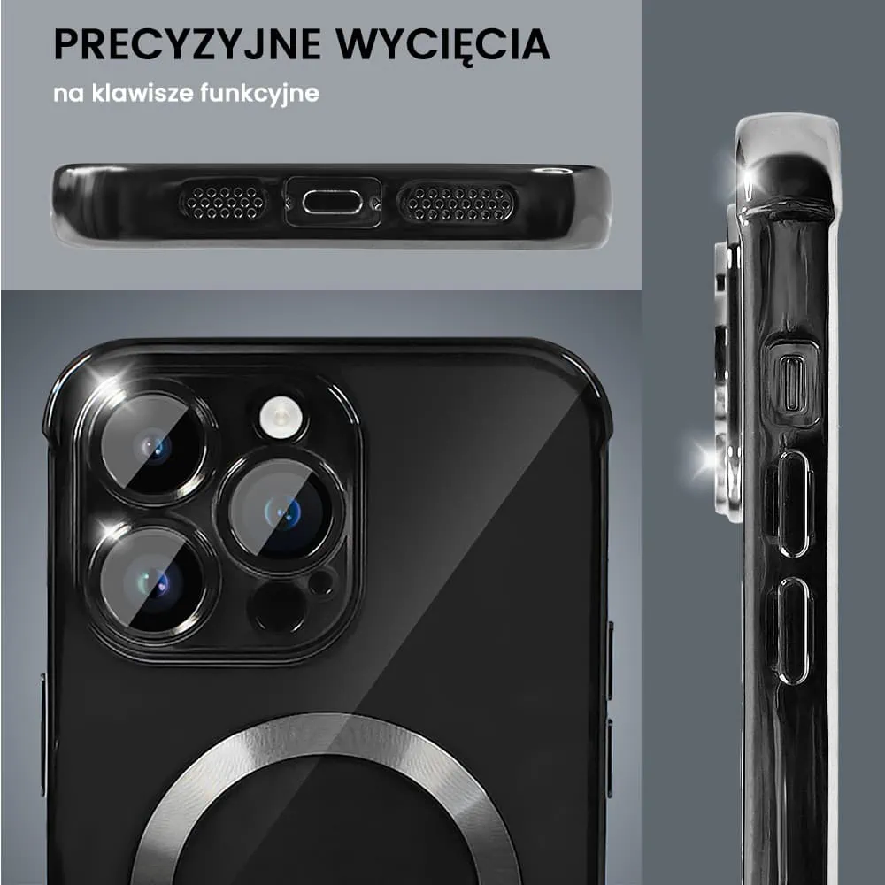 Etui do iPhone 14 Pro Max Magsafe Luxury Anti-Shock Protect, czarne (OUTLET)
