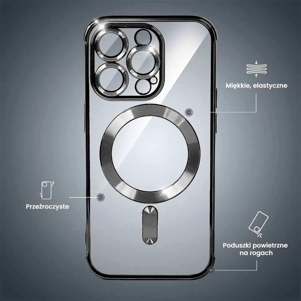 Etui do iPhone 14 Pro Max Magsafe Luxury Anti-Shock Protect, czarne (OUTLET)