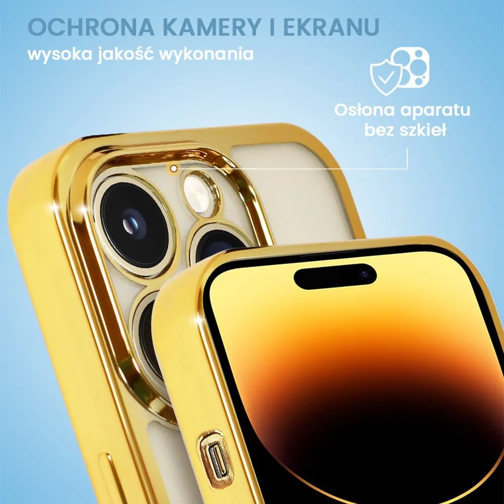 Etui do iPhone 14 Pro Magsafe Slim Crossbody, jak torebka, złote (OUTLET)