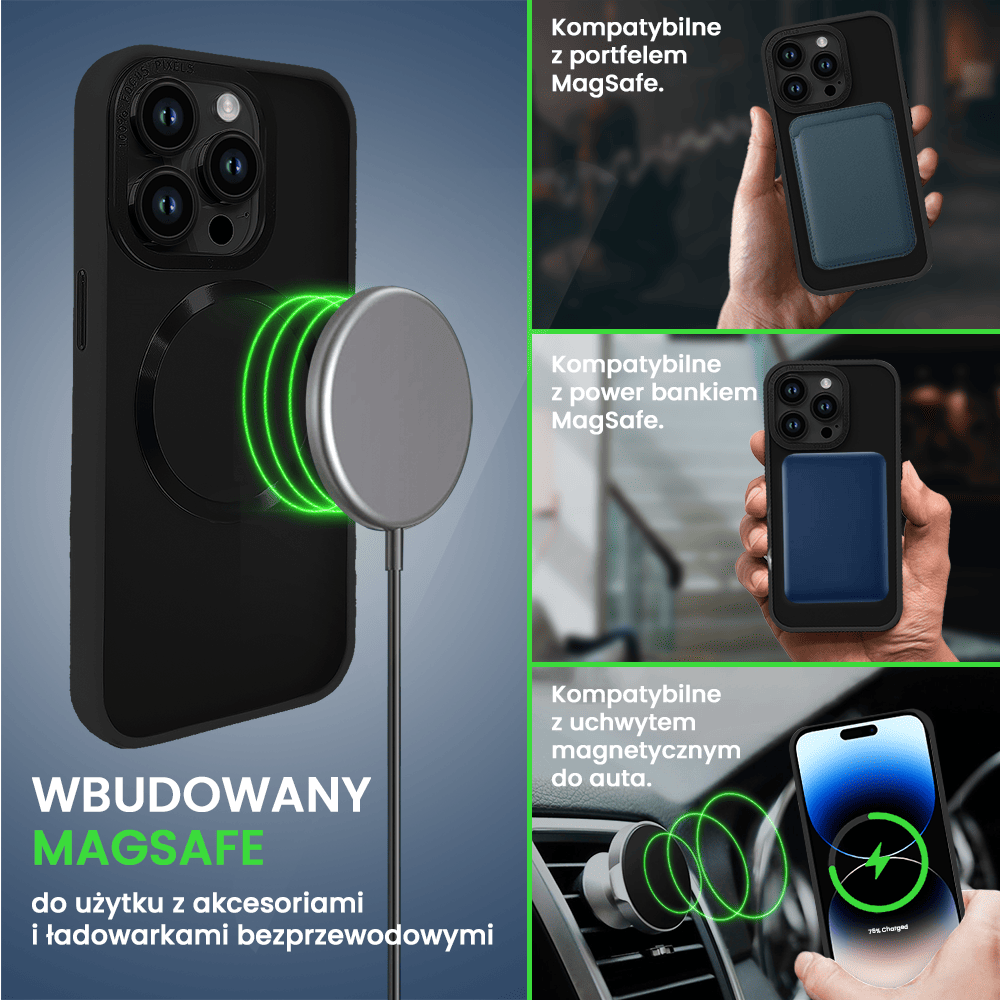 Etui do iPhone 14 Pro Max The Black Swan Protective z MagSafe, czarne
