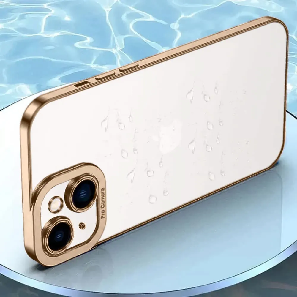 Etui do iPhone 14 Camera High PRO z osłoną kamery, czerwone złoto