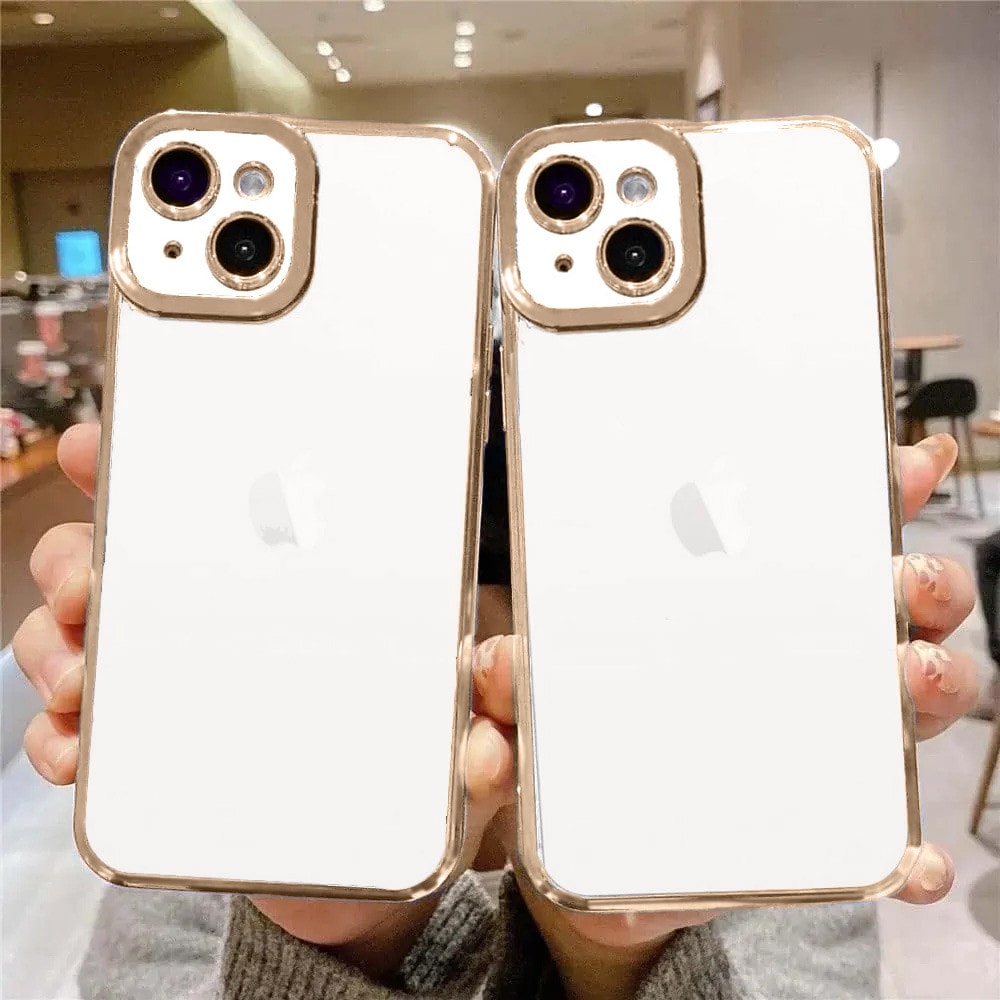 Etui do iPhone 14 Camera High PRO z osłoną kamery, czerwone złoto