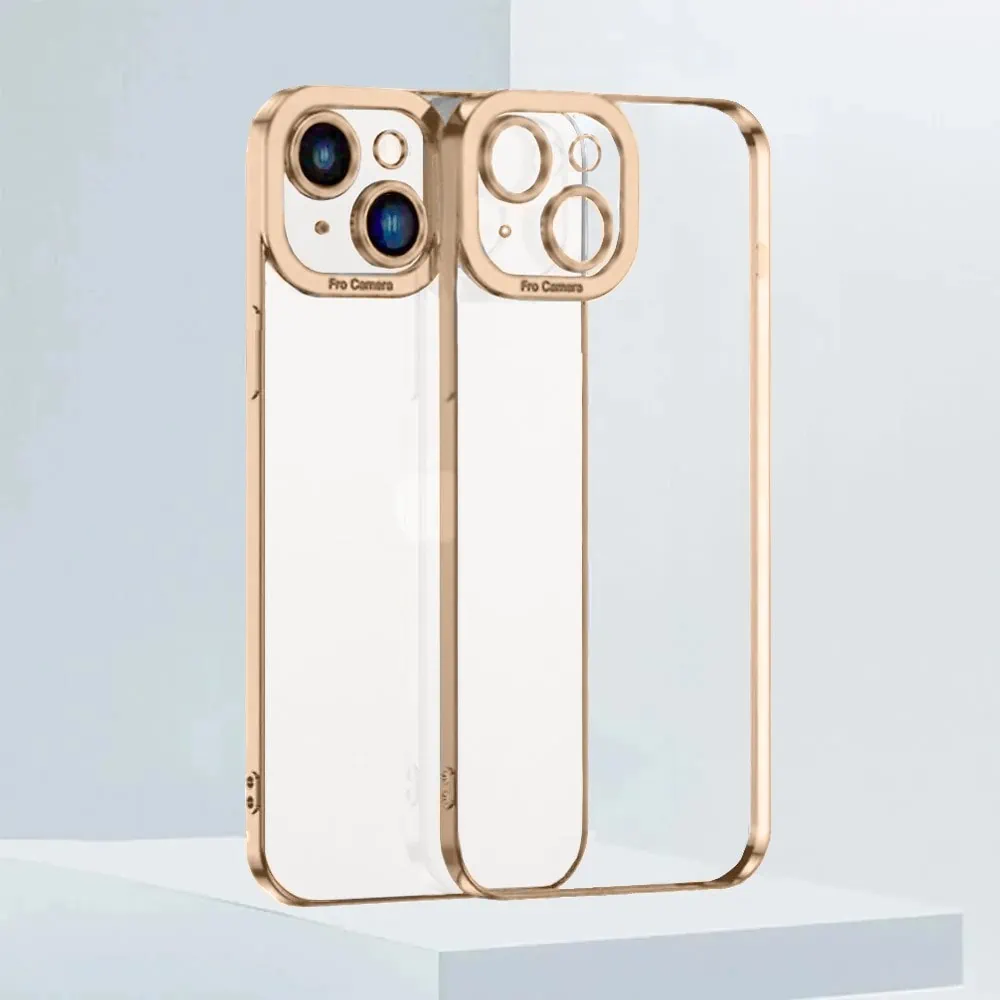 Etui do iPhone 14 Camera High PRO z osłoną kamery, czerwone złoto