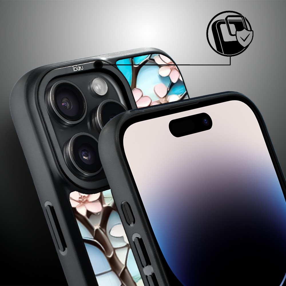 Etui do iPhone 14 Pro IBIZU DropGuard Matt z MagSafe, Barwy Szkła, Księżycowa Wiśnia