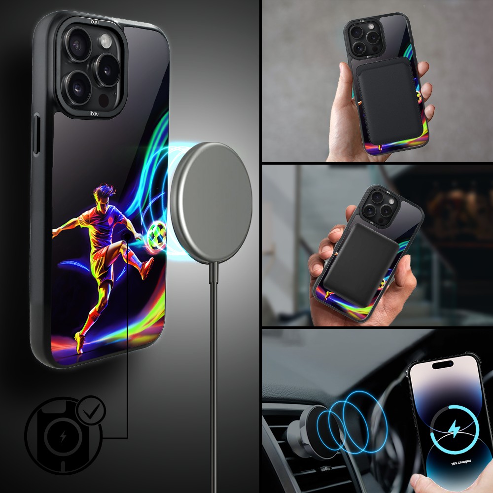 Etui do iPhone 14 Pro Max IBIZU DropGuard Matt z MagSafe, #ElectroMove, W rytmie piłki nożnej