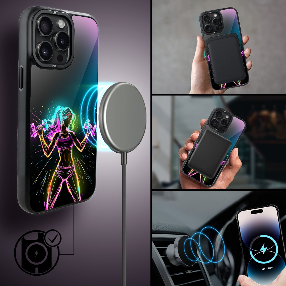 Etui do iPhone 14 Pro Max IBIZU DropGuard Matt z MagSafe, #ElectroMove, Wibracja fitness