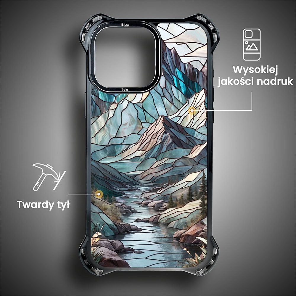 Etui do iPhone 14 Pro Max, Ibizu DropGuard Ultra z MagSafe, Barwy Szkła, Górski Potok