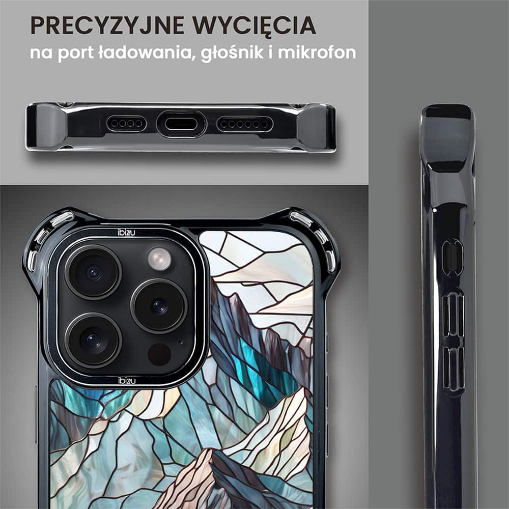 Etui do iPhone 14 Pro Max, Ibizu DropGuard Ultra z MagSafe, Barwy Szkła, Górski Potok
