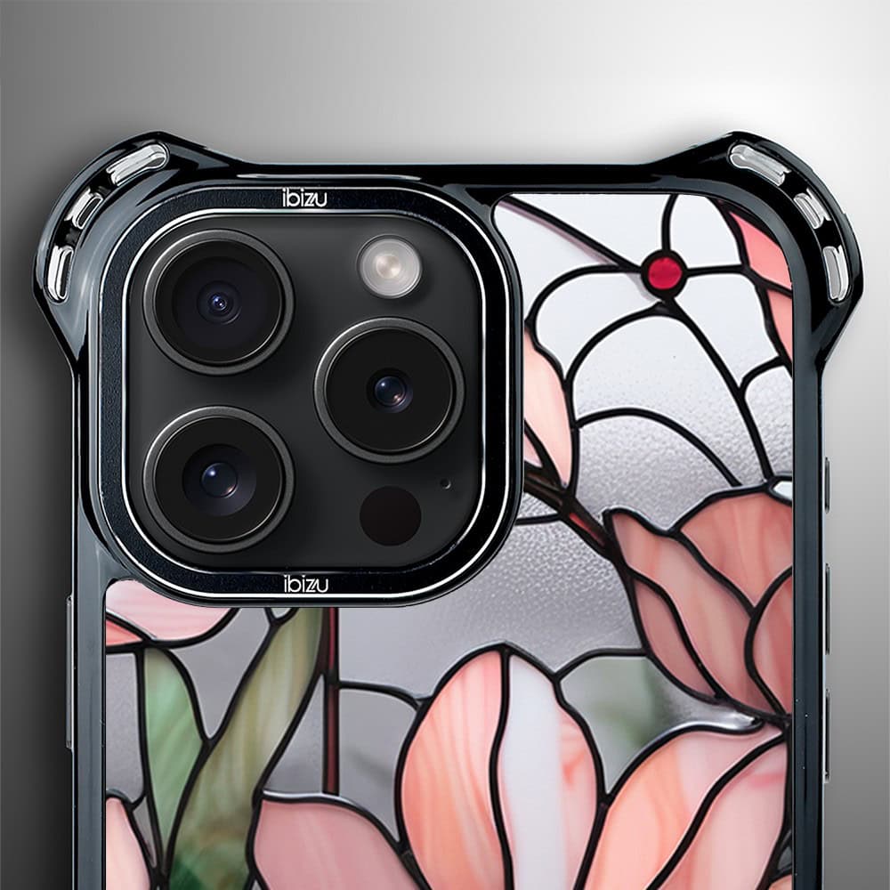 Etui do iPhone 14 Pro, Ibizu DropGuard Ultra z MagSafe, Barwy Szkła, Różowa magnolia
