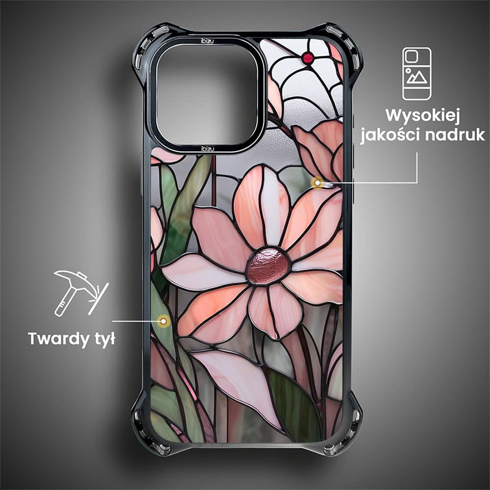 Etui do iPhone 14 Pro, Ibizu DropGuard Ultra z MagSafe, Barwy Szkła, Różowa magnolia