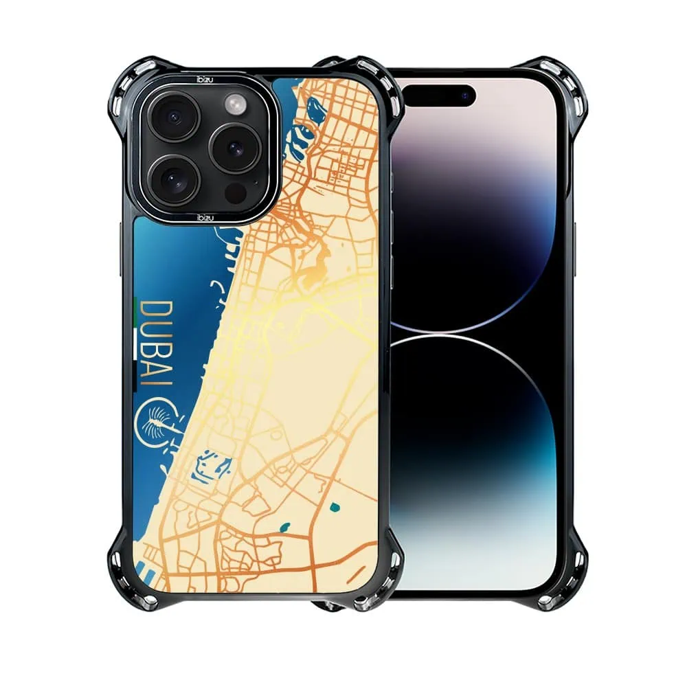 Etui do iPhone 14 Pro Max, Ibizu DropGuard Ultra z MagSafe, Mapy Świata, Dubai