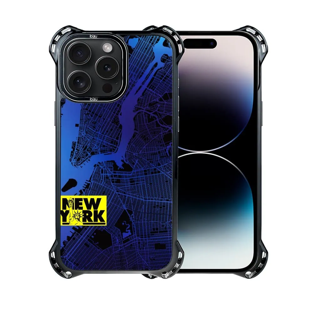 Etui do iPhone 14 Pro Max, Ibizu DropGuard Ultra z MagSafe, Mapy Świata, New York