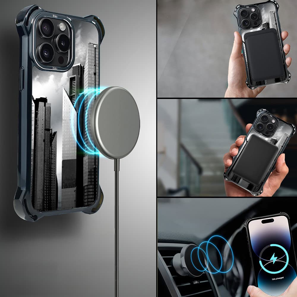 Etui do iPhone 14 Pro Max, Ibizu DropGuard Ultra z MagSafe, Noir City, Manhattan