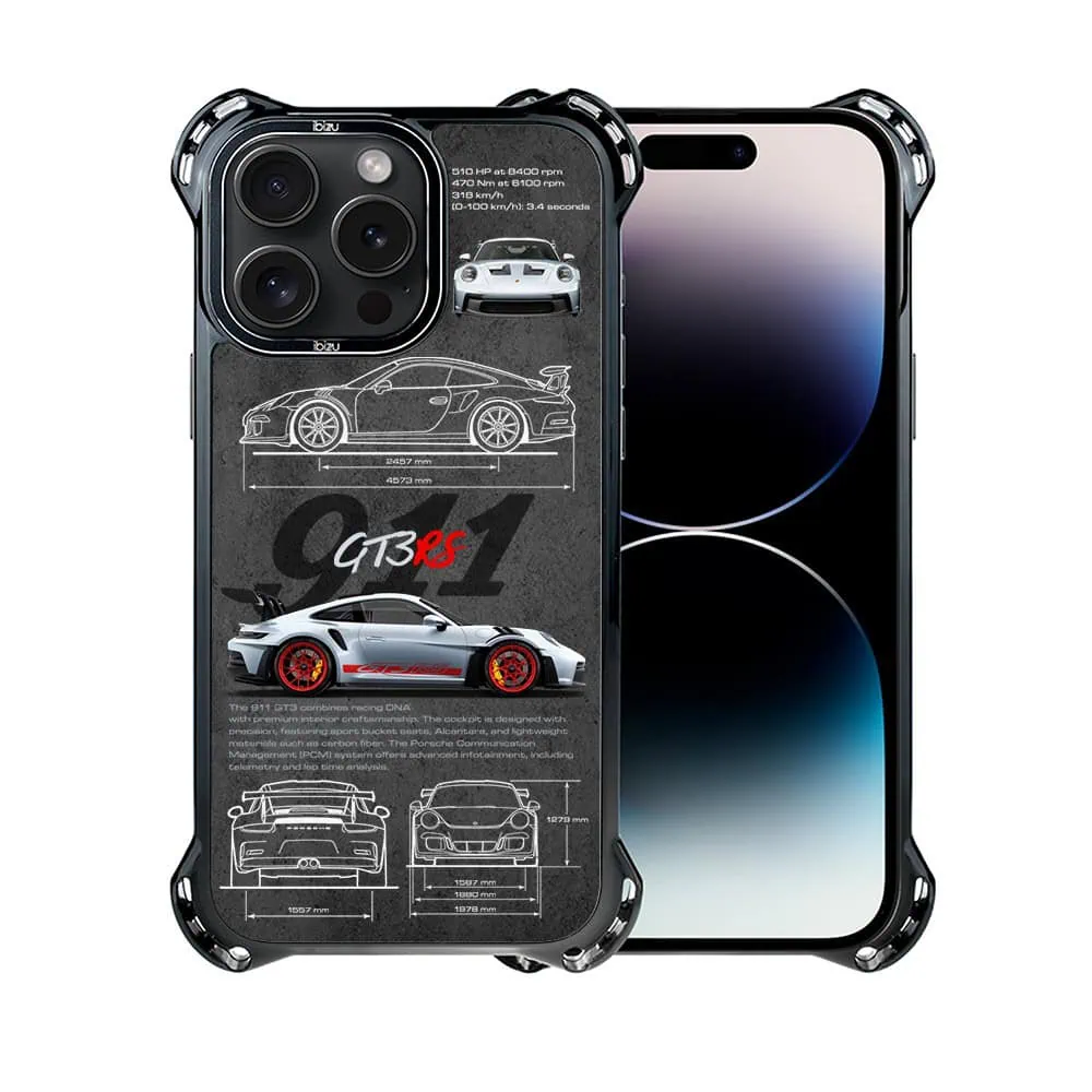 Etui do iPhone 14 Pro, Ibizu DropGuard Ultra z MagSafe, TechDrive, 911 GT3 RS