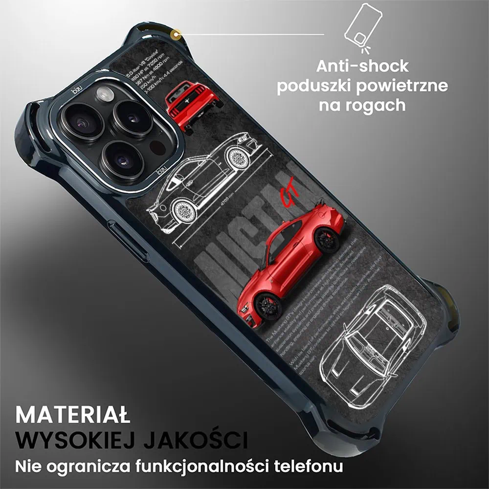 Etui do iPhone 14 Pro, Ibizu DropGuard Ultra z MagSafe, TechDrive, GT V8 “Coyote”