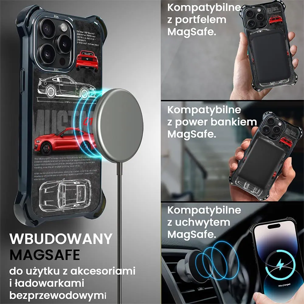 Etui do iPhone 14 Pro, Ibizu DropGuard Ultra z MagSafe, TechDrive, GT V8 “Coyote”