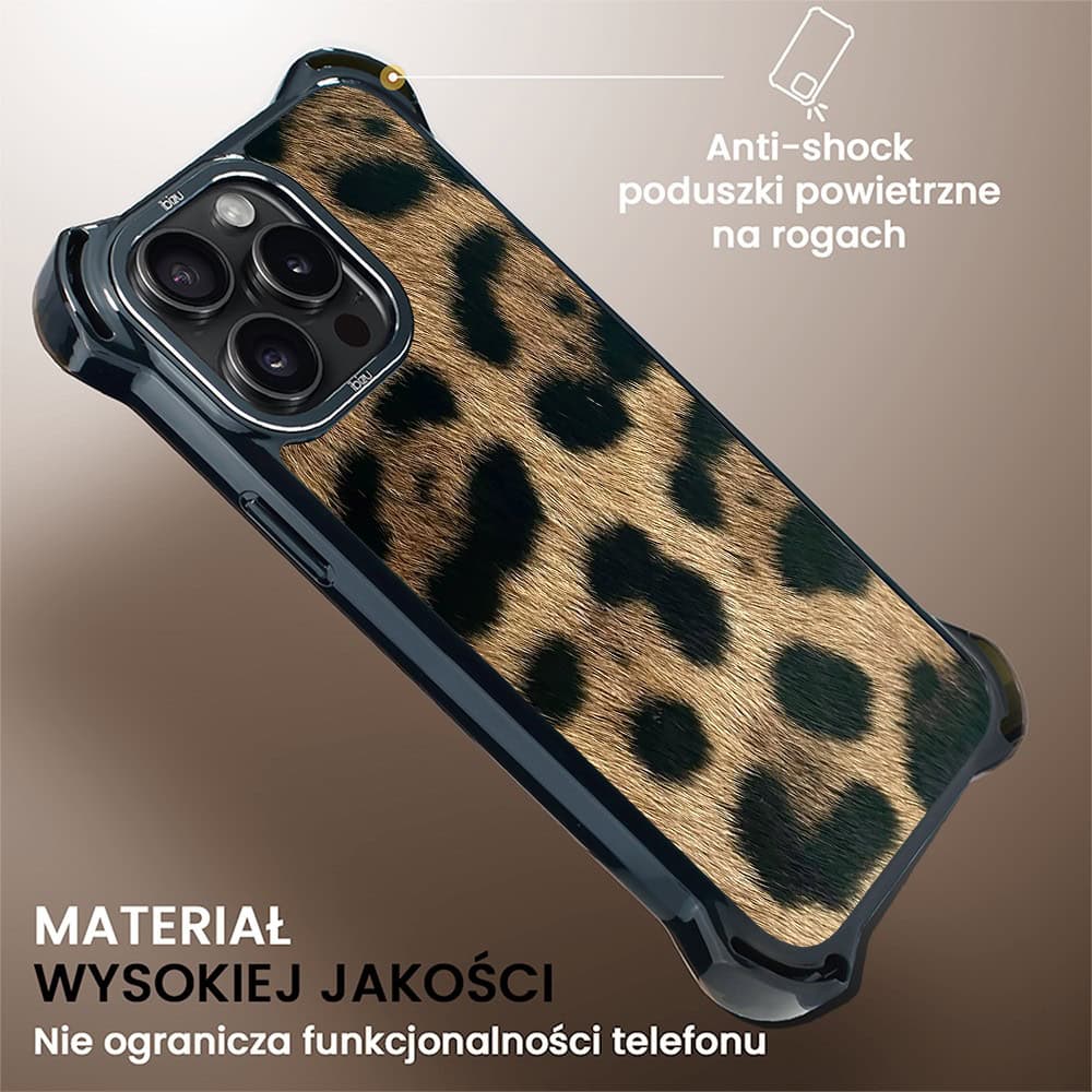 Etui do iPhone 14 Pro, Ibizu DropGuard Ultra z MagSafe, Zew Natury, Lampart