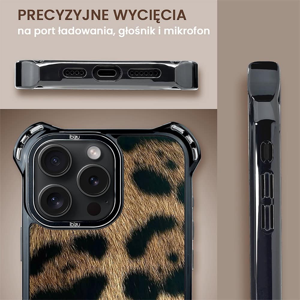 Etui do iPhone 14 Pro, Ibizu DropGuard Ultra z MagSafe, Zew Natury, Lampart