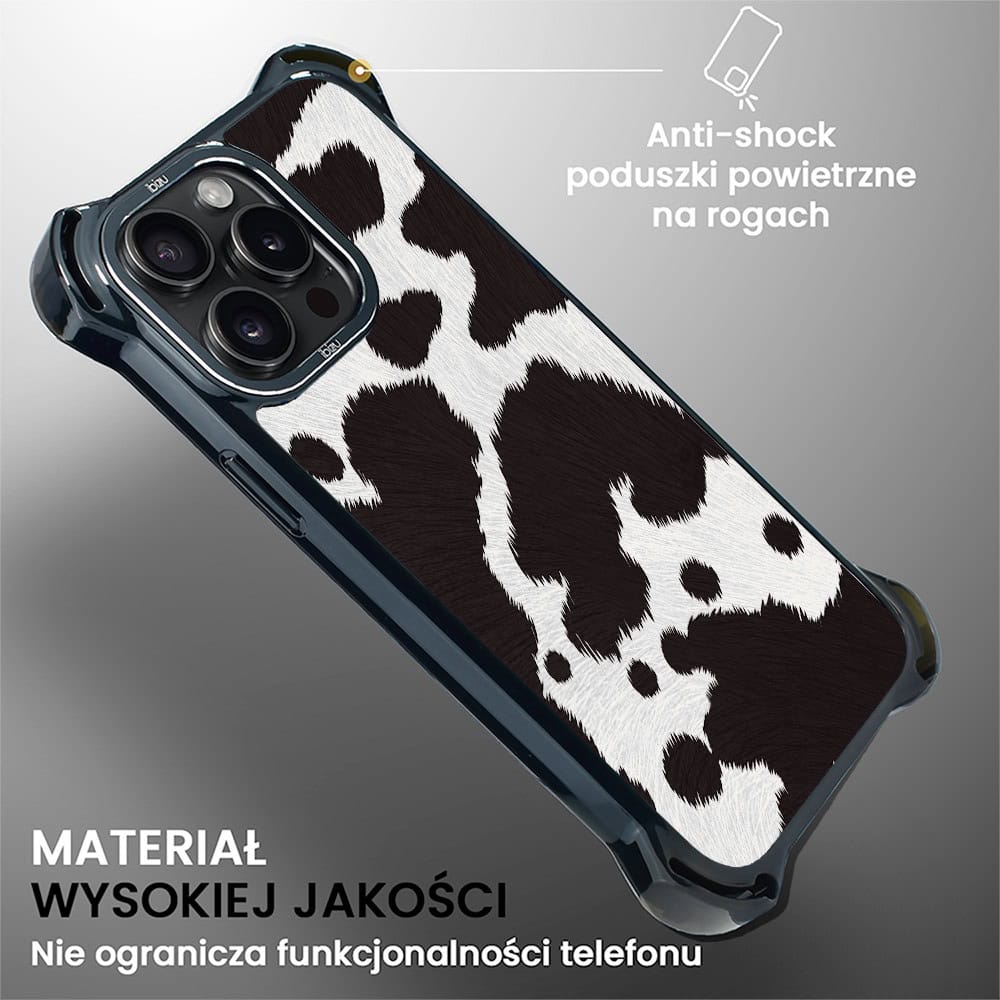 Etui do iPhone 14 Pro, Ibizu DropGuard Ultra z MagSafe, Zew Natury, Polska krowa