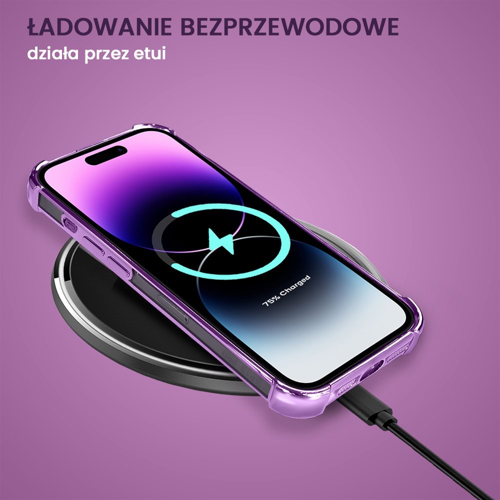 Etui do iPhone 14 Pro Magsafe Luxury Anti-Shock Lens Protect, purpurowe (OUTLET)