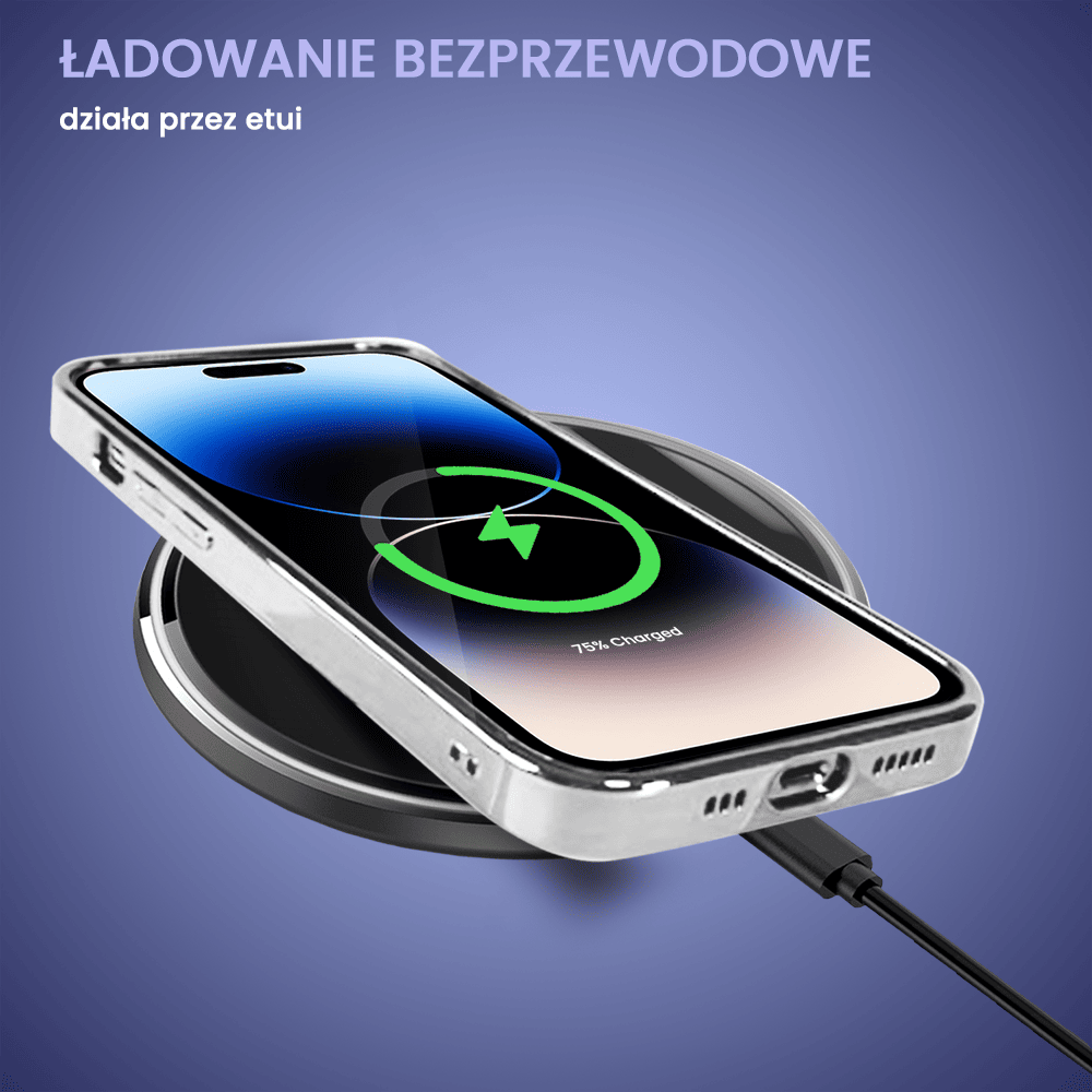 Etui do iPhone 13 Pro Max Noble Case z widocznym logo, srebrne