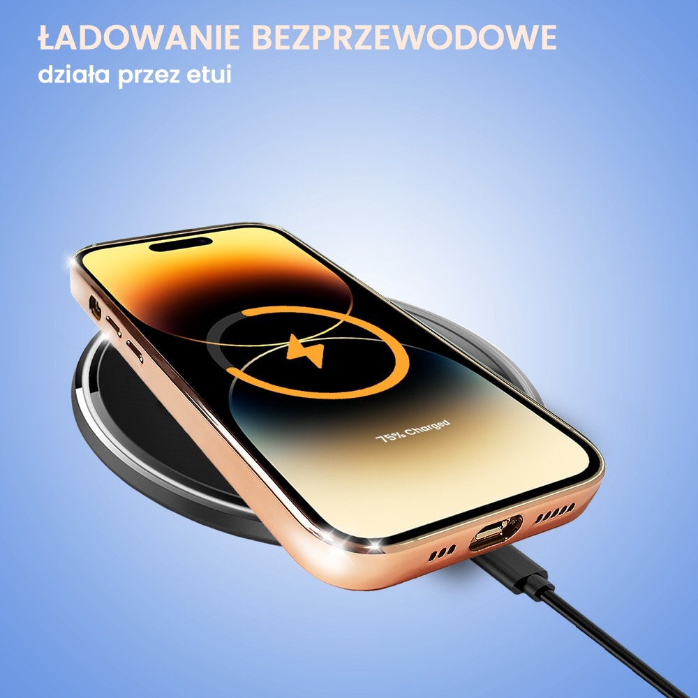 Etui do iPhone 14 Pro Max Premium Protect Full Cover z osłoną kamery i obiektywów 9H, złote (OUTLET)