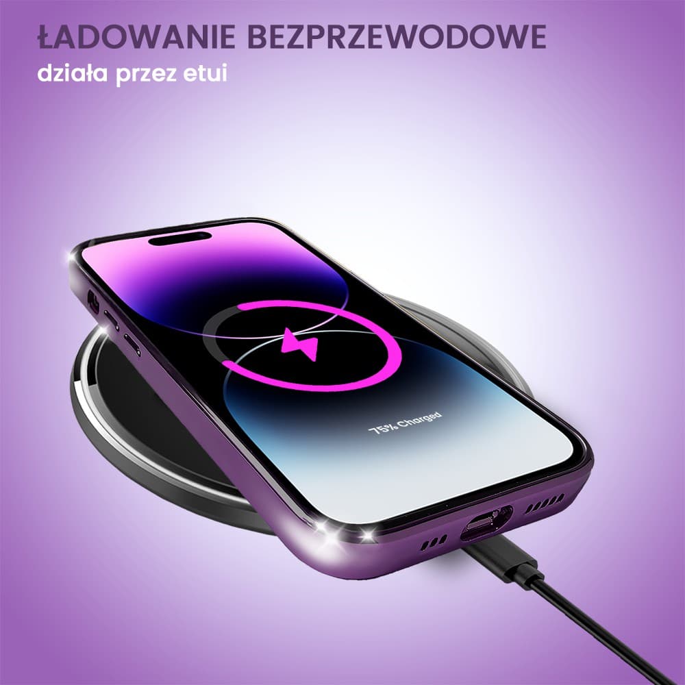 Etui do iPhone 14 Pro Max Premium Protect Full Cover z osłoną kamery i obiektywów 9H, głęboka purpura (OUTLET)
