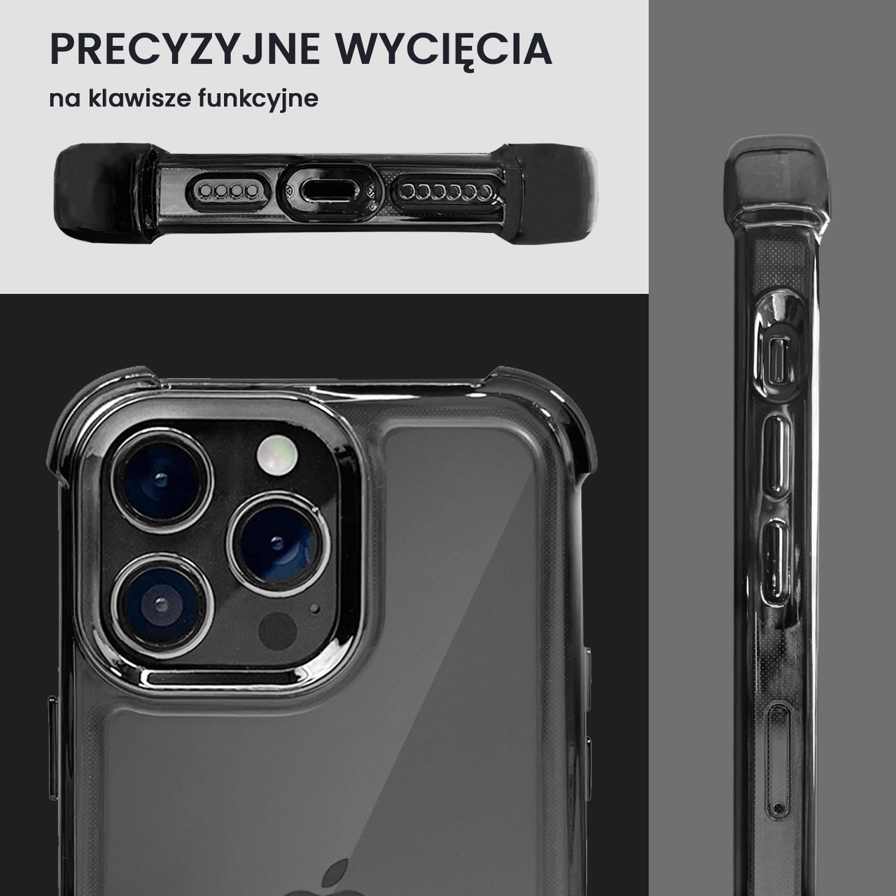 Etui do iPhone 14 Pro Max Hybrid Elegance Anti-Shock z poduszkami, czarne