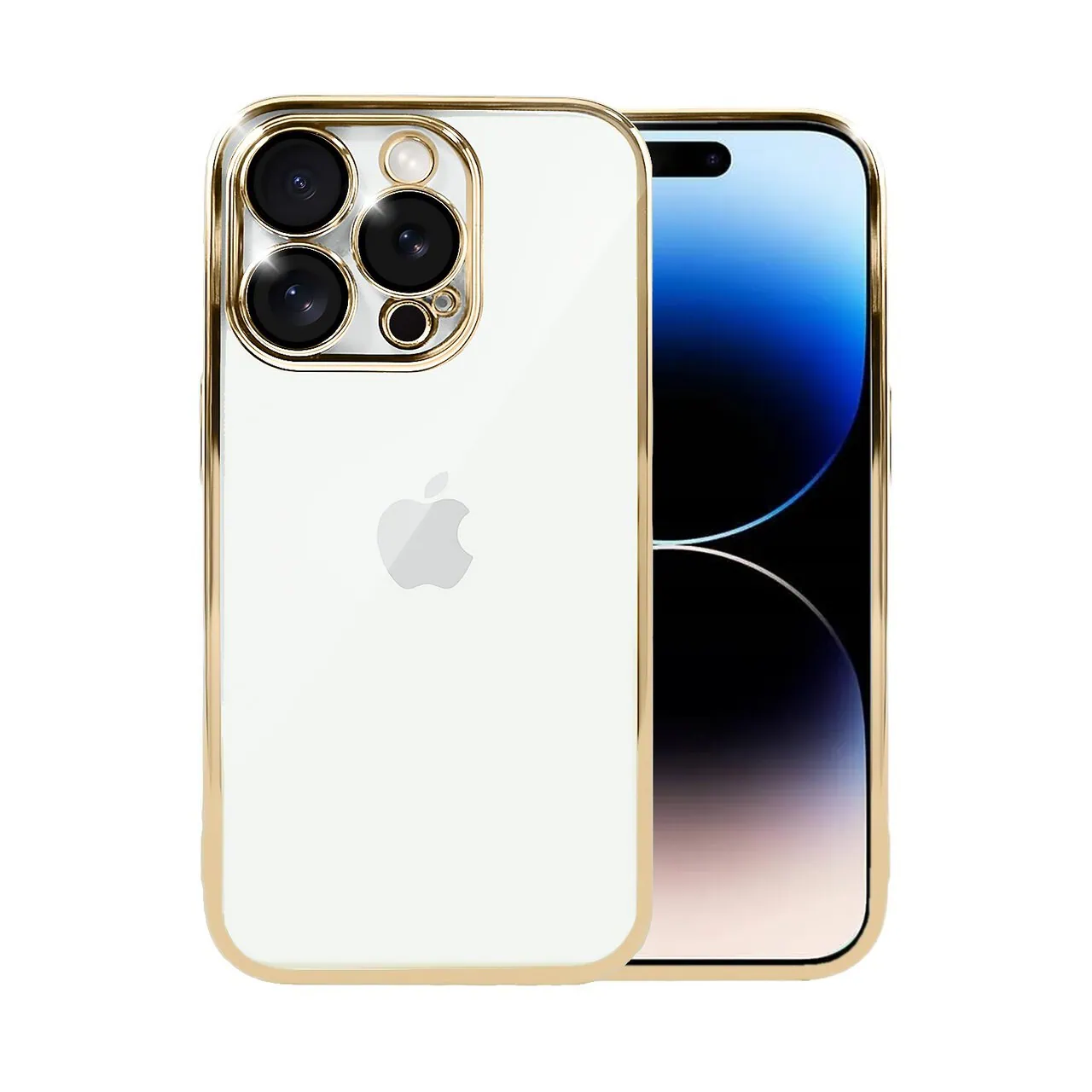 Etui do iPhone 13 Pro Max slim golden z osłoną kamery, złote (OUTLET)