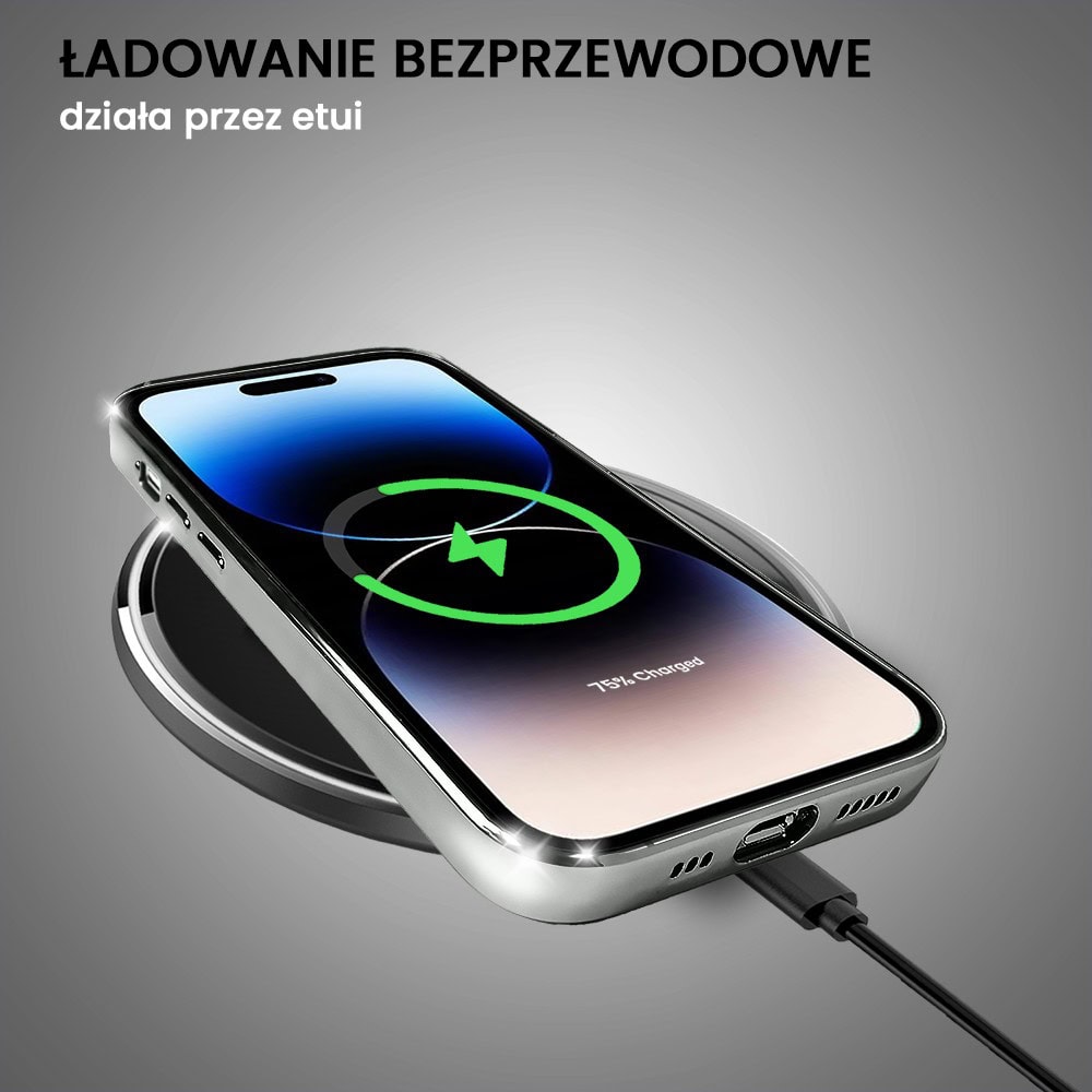 Etui do iPhone 14 Pro Max slim silver z osłoną kamery, srebrne