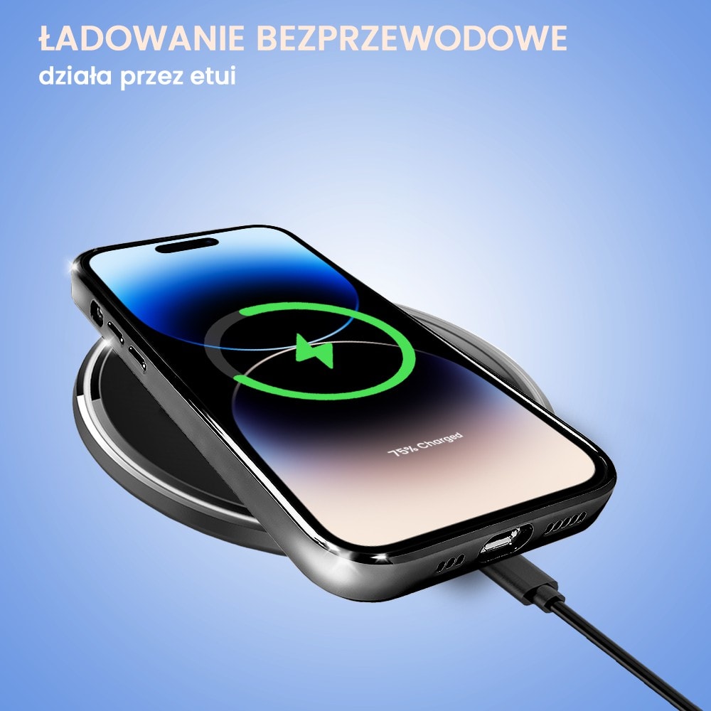 Etui do iPhone 14 Pro Premium Protect Full Cover z osłoną kamery i obiektywów 9H, czarne grafitowe (OUTLET)