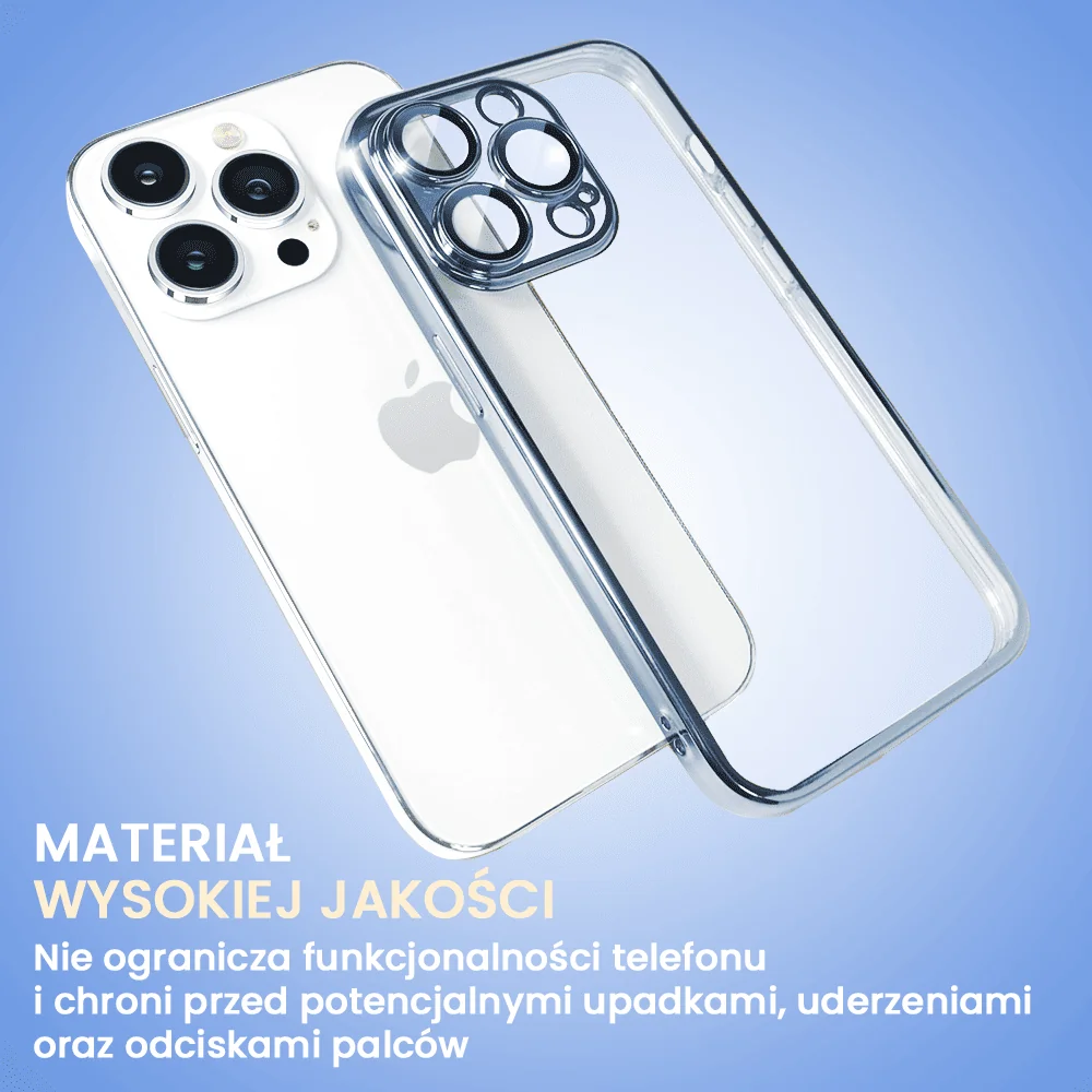 Etui do iPhone 13 Pro Slim Protect Full Cover z osłoną kamery i obiektywów 9H, górski niebieski (OUTLET)