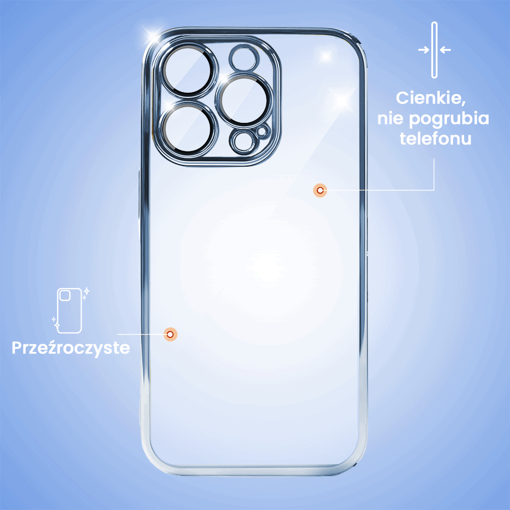 Etui do iPhone 13 Pro Slim Protect Full Cover z osłoną kamery i obiektywów 9H, górski niebieski (OUTLET)