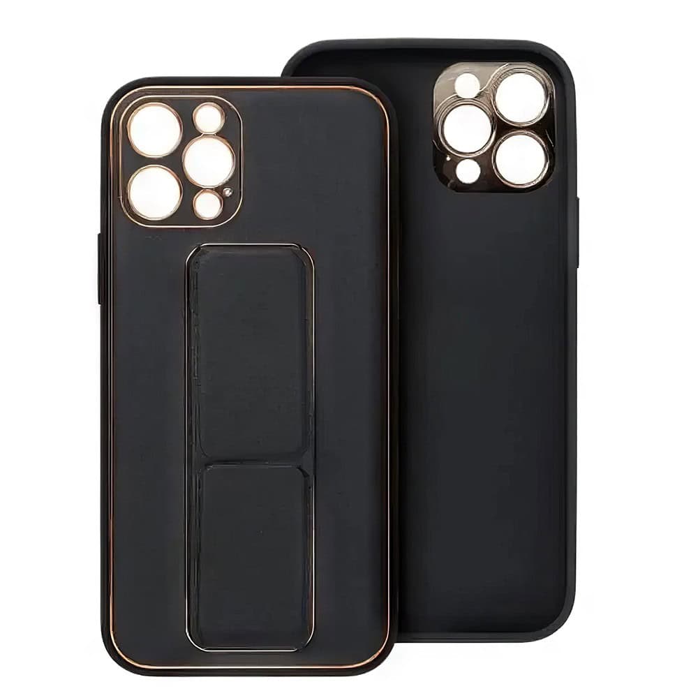 Etui do iPhone 14 Pro Stand Leather Case z podstawką skórzane, czarne
