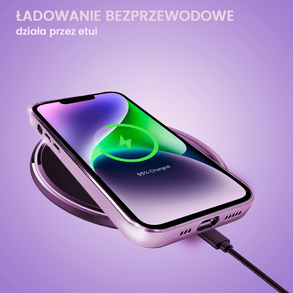 Etui do iPhone 14 Plus Slim Protect Full Cover z osłoną kamery i obiektywów 9H, głęboka purpura