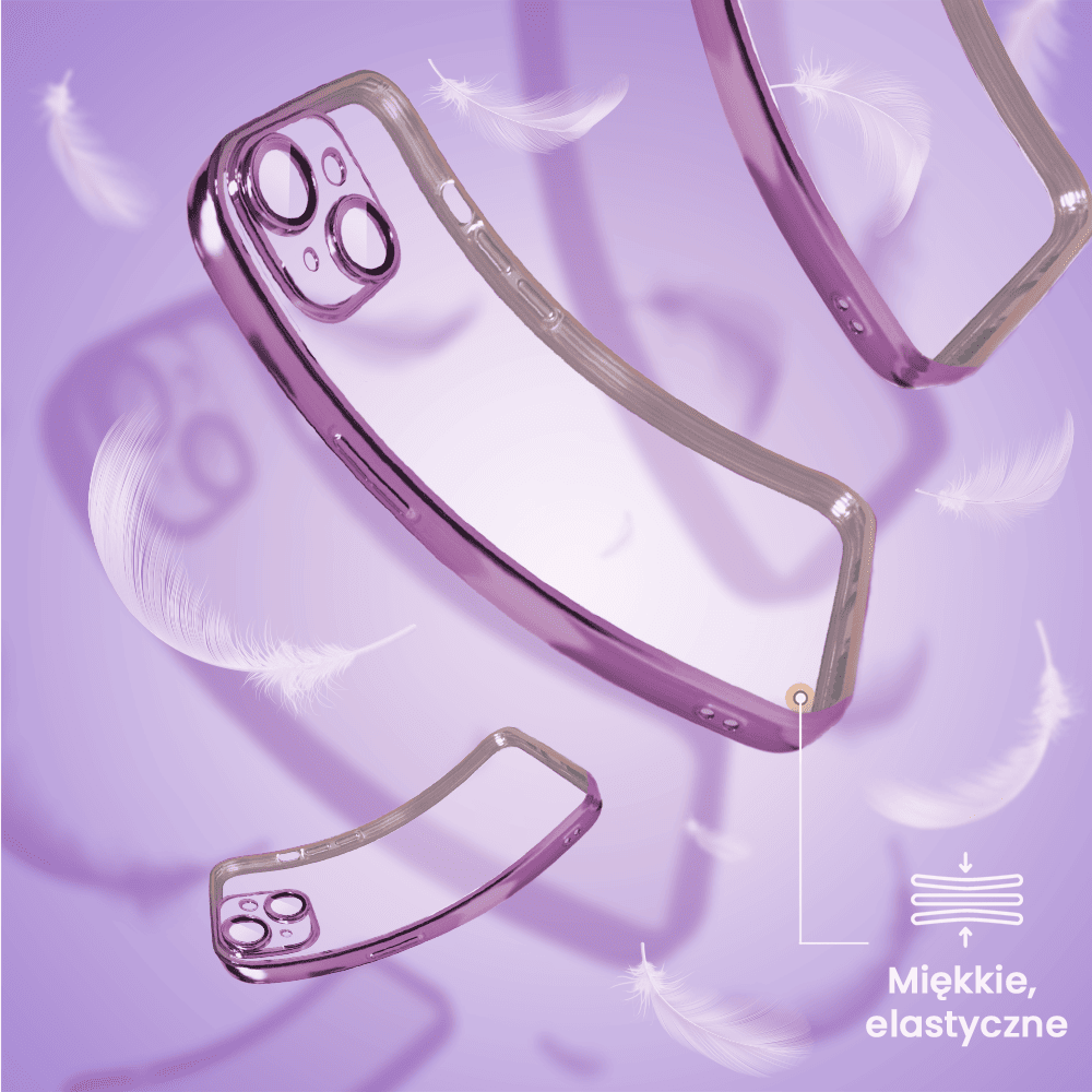 Etui do iPhone 14 Plus Slim Protect Full Cover z osłoną kamery i obiektywów 9H, głęboka purpura