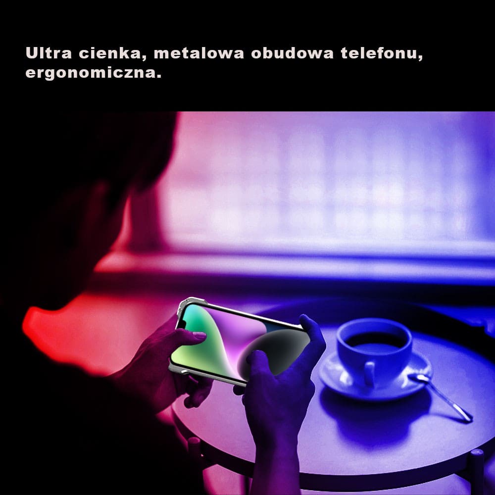 Etui do iPhone 14 pancerne, metalowe, skręcane, srebrne