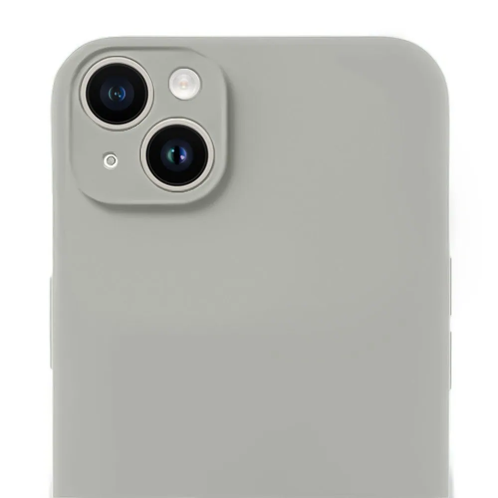 Etui do iPhone 14 silikonowe z mikrofibrą soft touch z osłoną na aparat, vintage beż