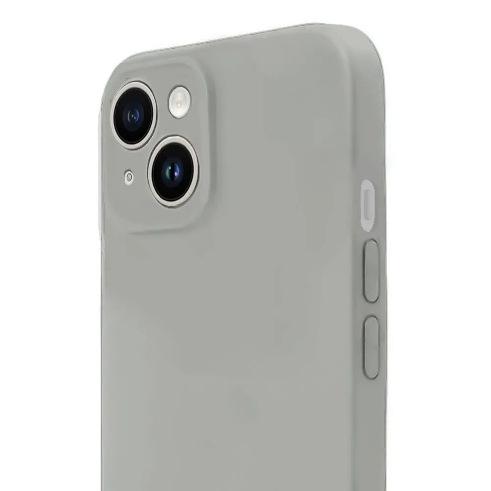 Etui do iPhone 14 silikonowe z mikrofibrą soft touch z osłoną na aparat, vintage beż